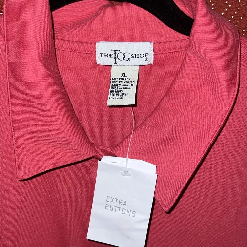 The Tog Shop Melon Half Sleeve Blouse XL NWT - Picture 3 of 4